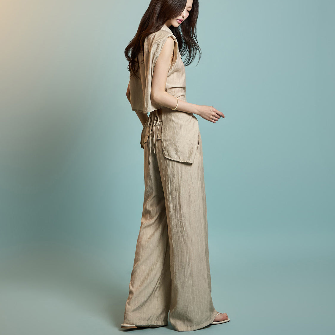 D5293 Seersucker Two Piece Set