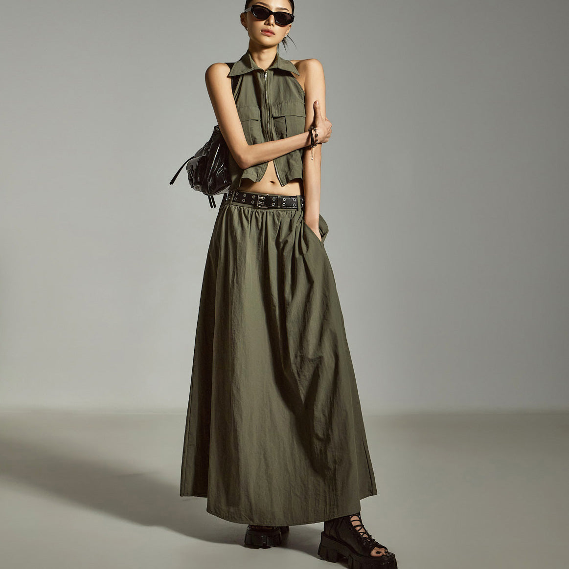 D5304 Halterneck Two-Piece Set