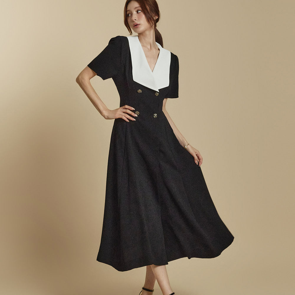 D5343 Color Block Dress