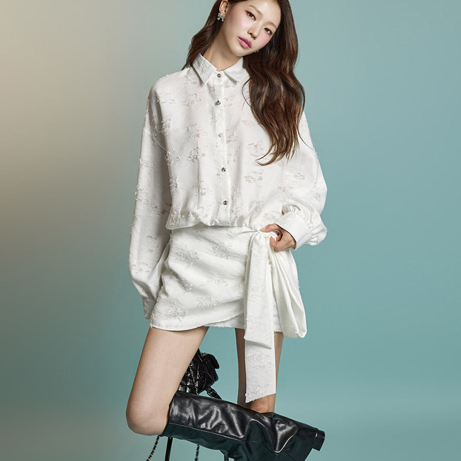 D5355 Wrap Shirt Dress