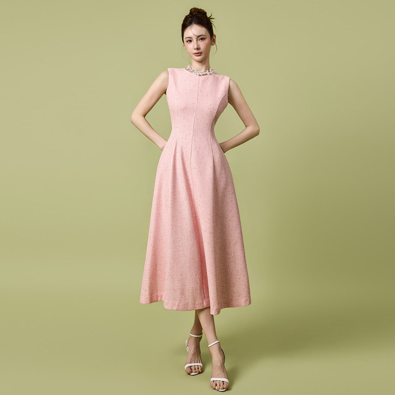 D5552 Tweed Line Dress