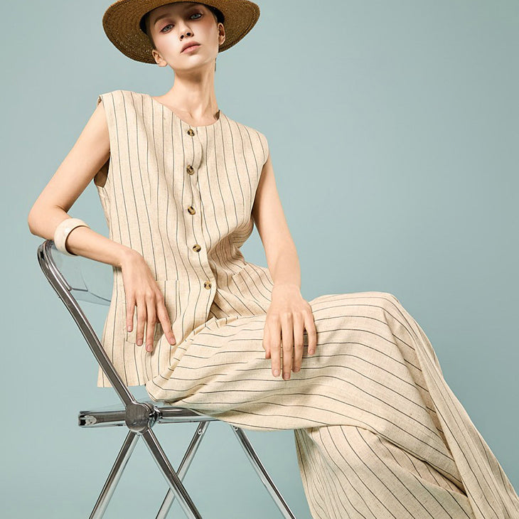 D5579 Linen Stripe Two-Piece
