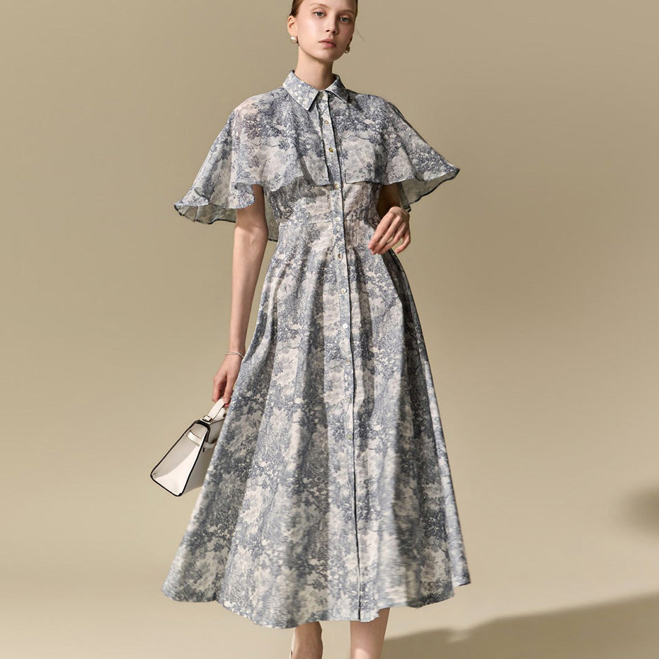 D5647 Cape Flower Dress