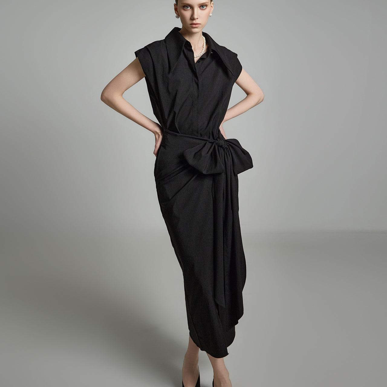 D9528 Shirt Dress with Strap