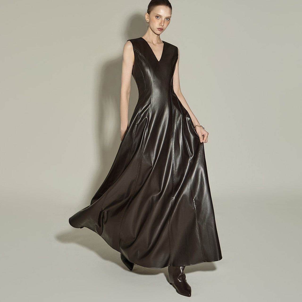 D9568 喇叭连衣裙