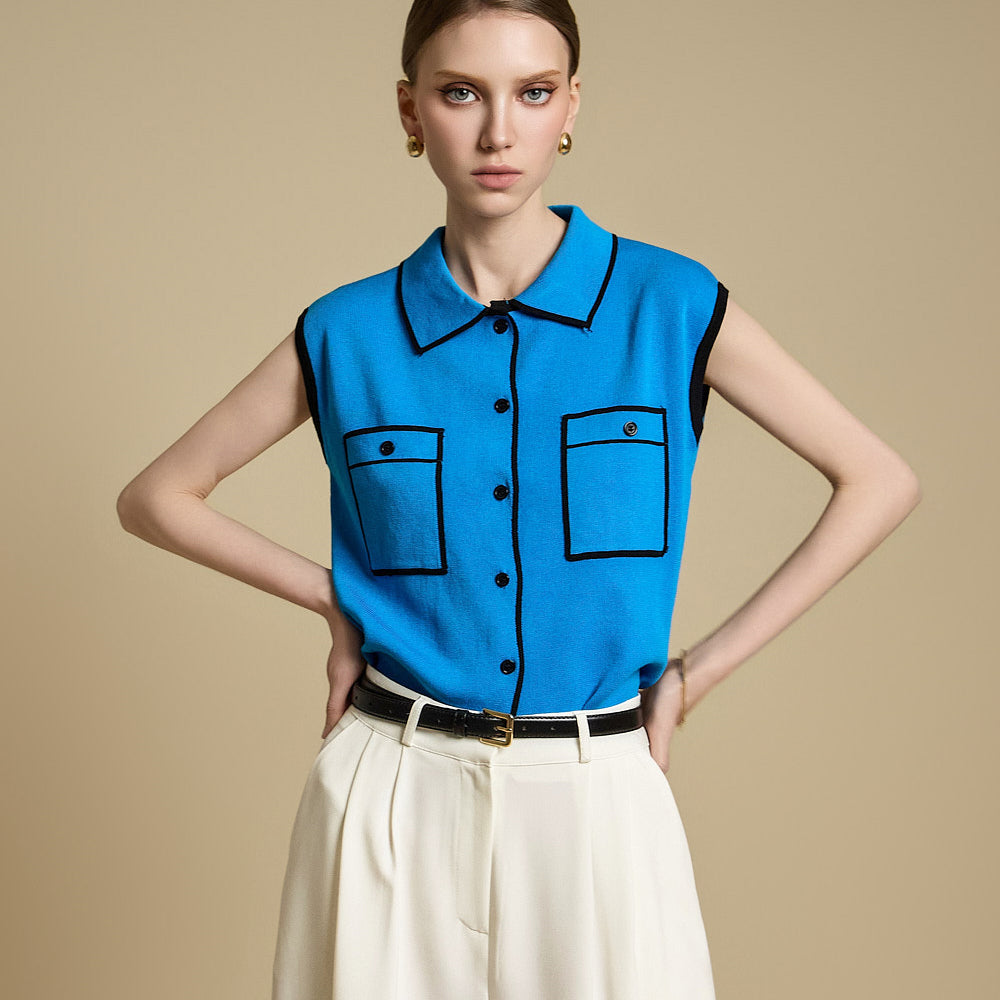 E2666  Sleeveless knit