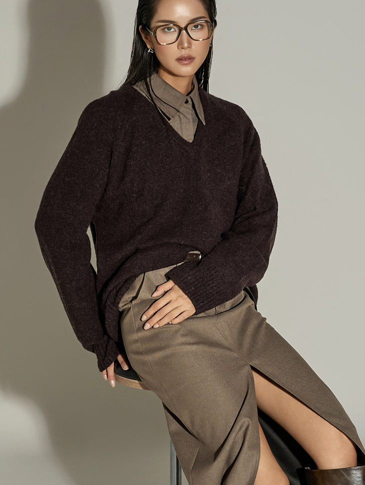 E3979 V-Neck Knit