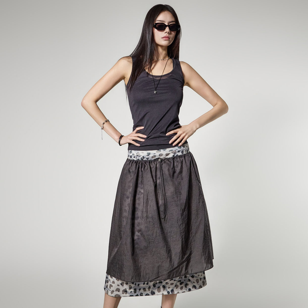 E4201 Mesh Sleeveless Top