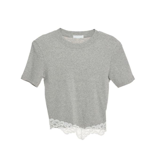 E4224 Lace Trimmed Top