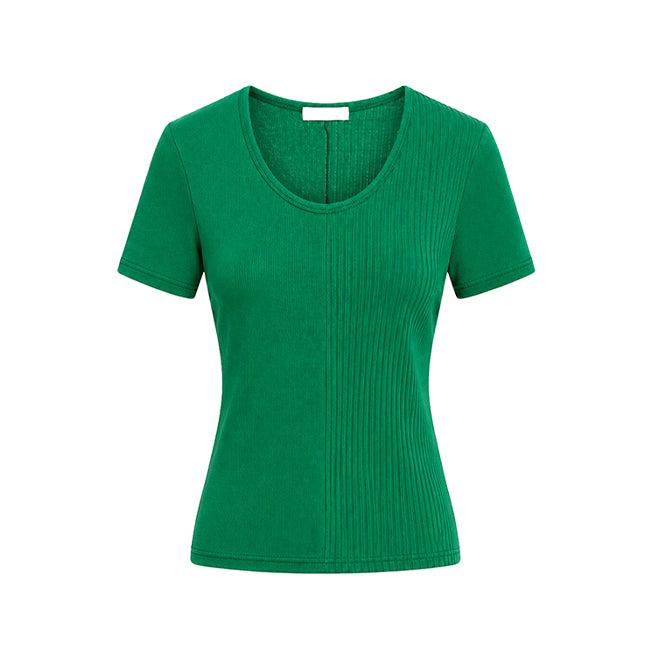 E4227 Half Ribbed Slim Top