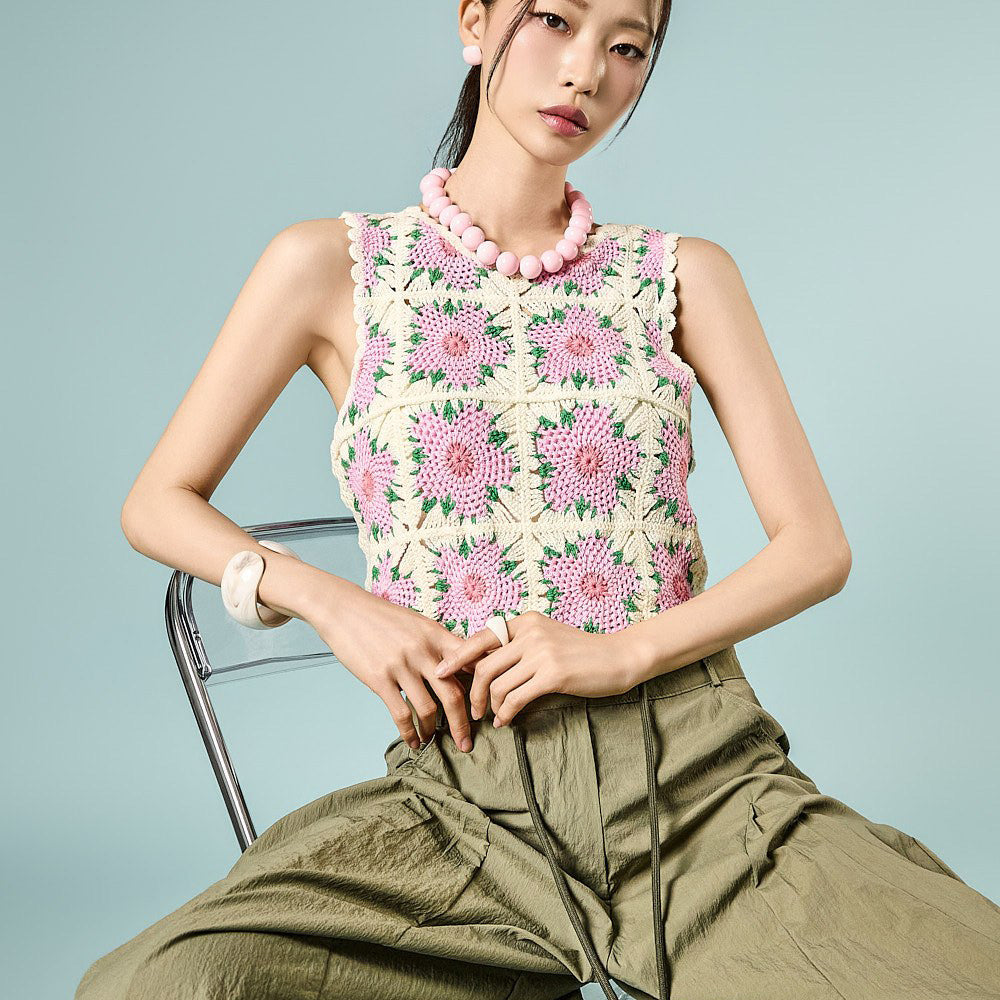 E4257 Flower Crochet Knit