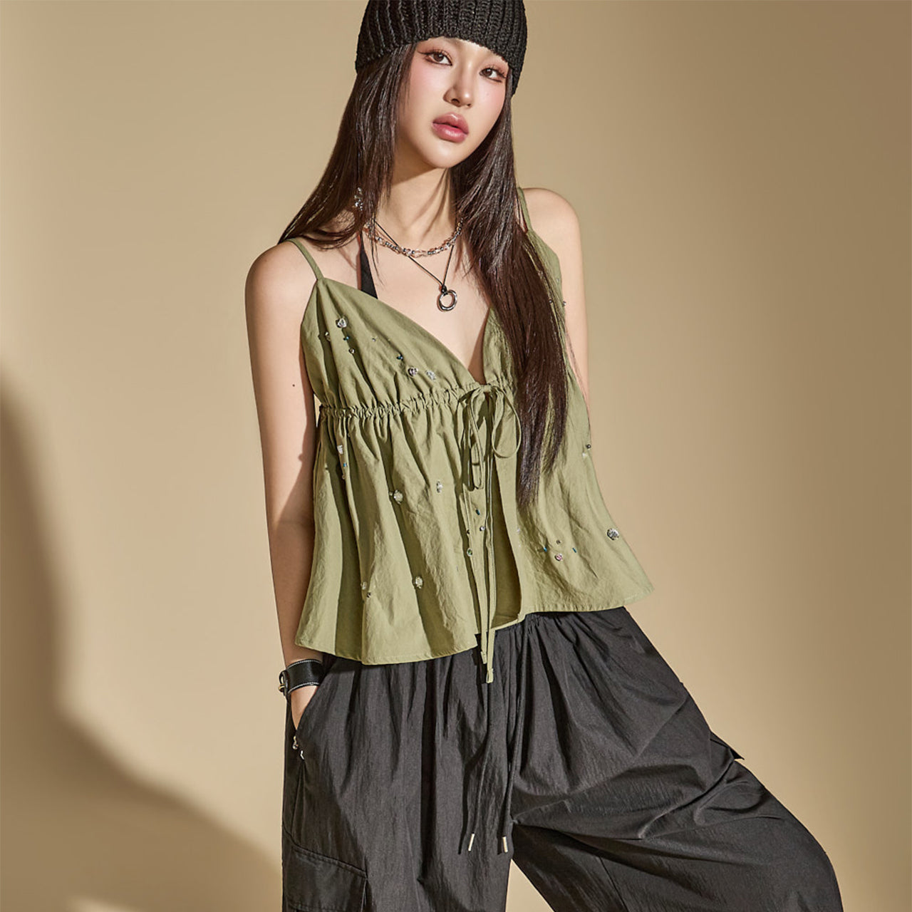 E4288 Jewelry Sleeveless  Top