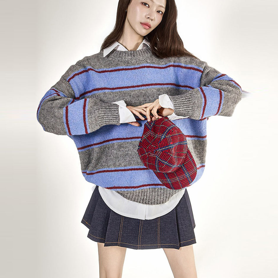 E4393 Wide Stripe Knit