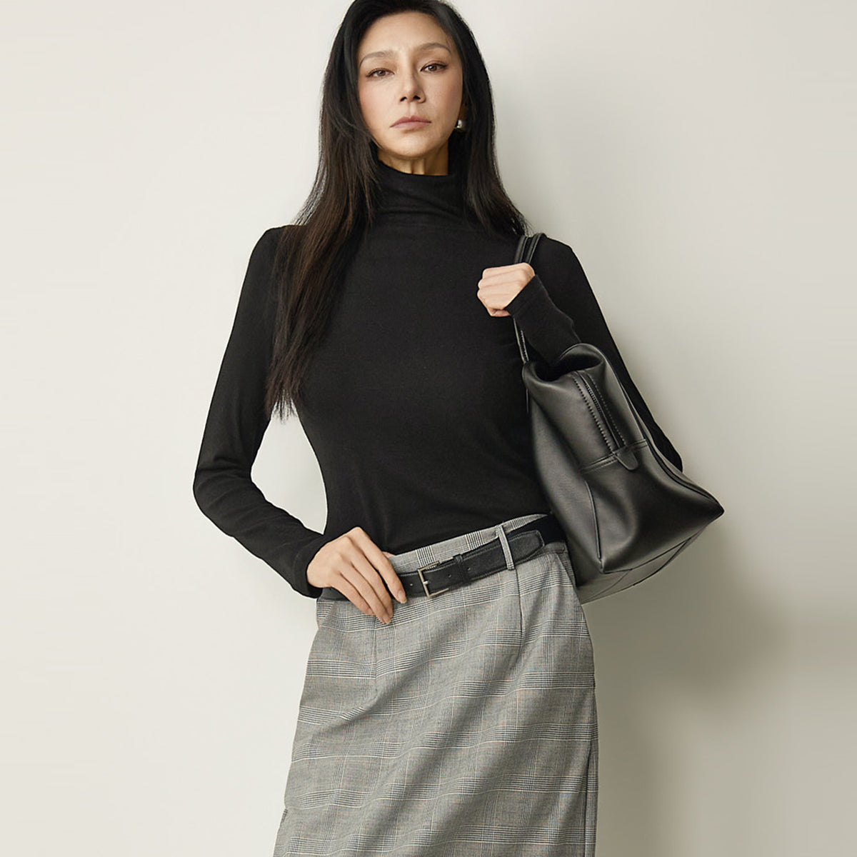 E4399 Wool Turtleneck Top