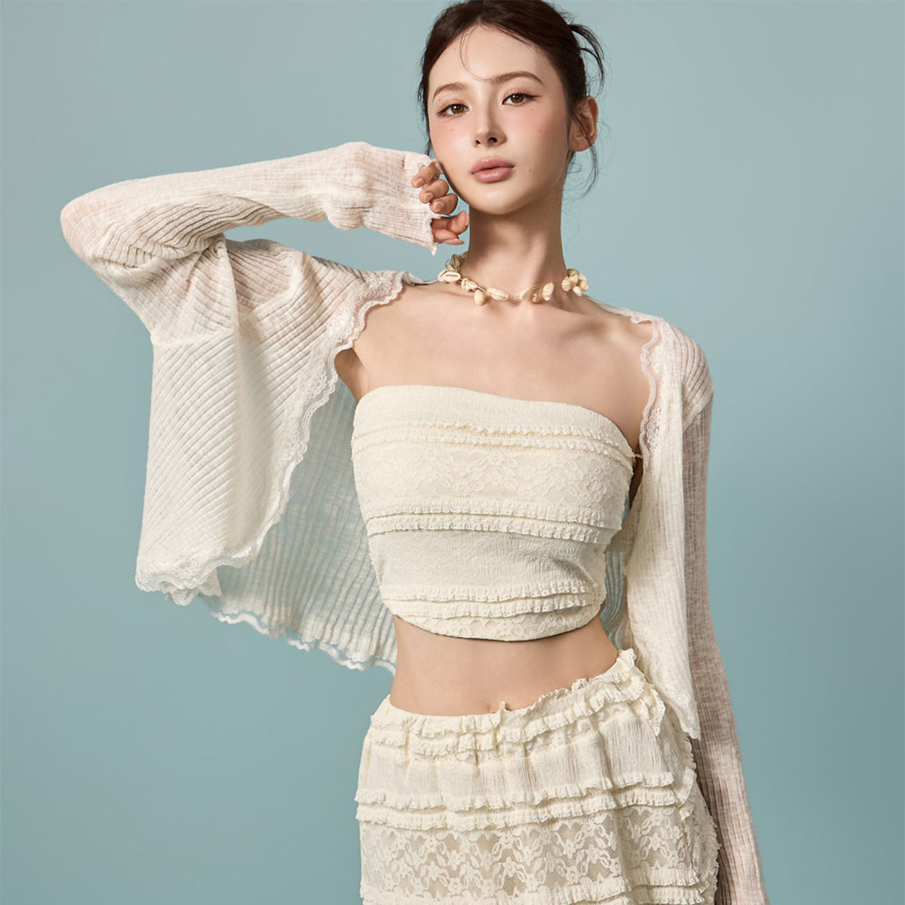 J2321 Frill Cardigan