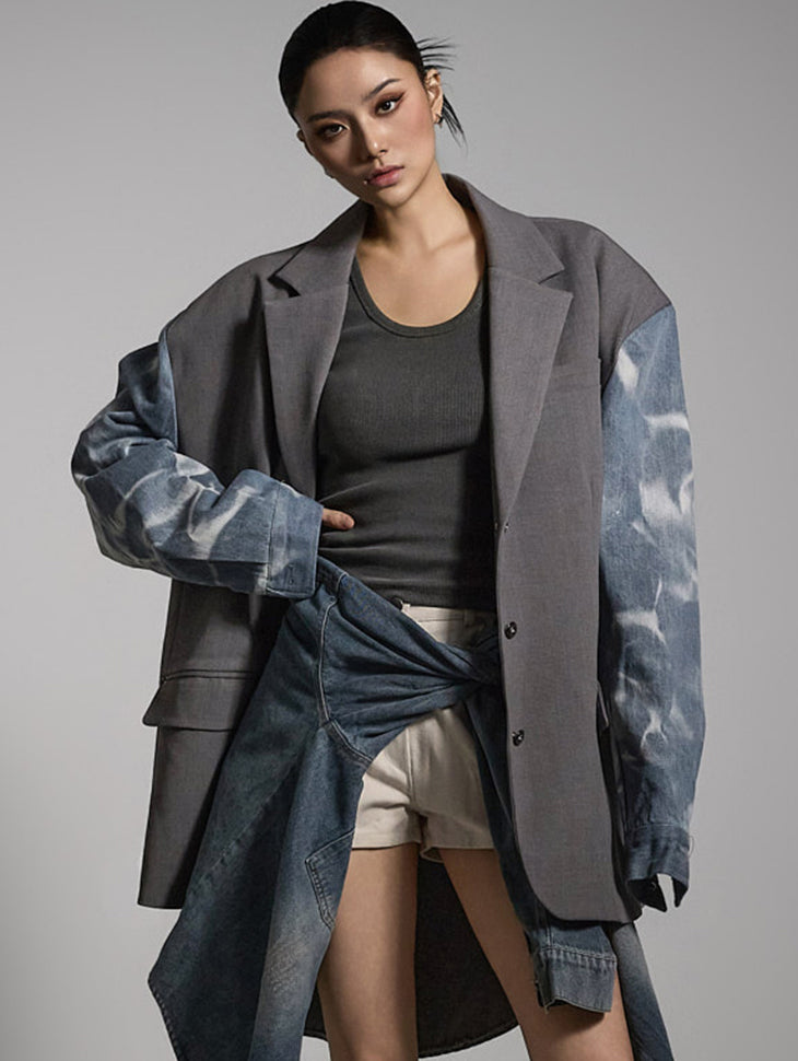 J2712 Denim Sleeve Jacket
