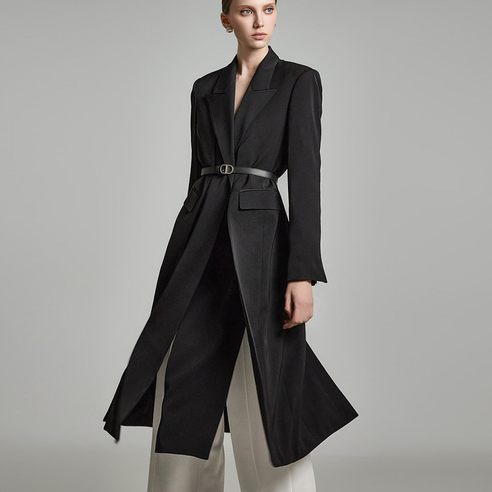 J2726 Long Jacket with Belt