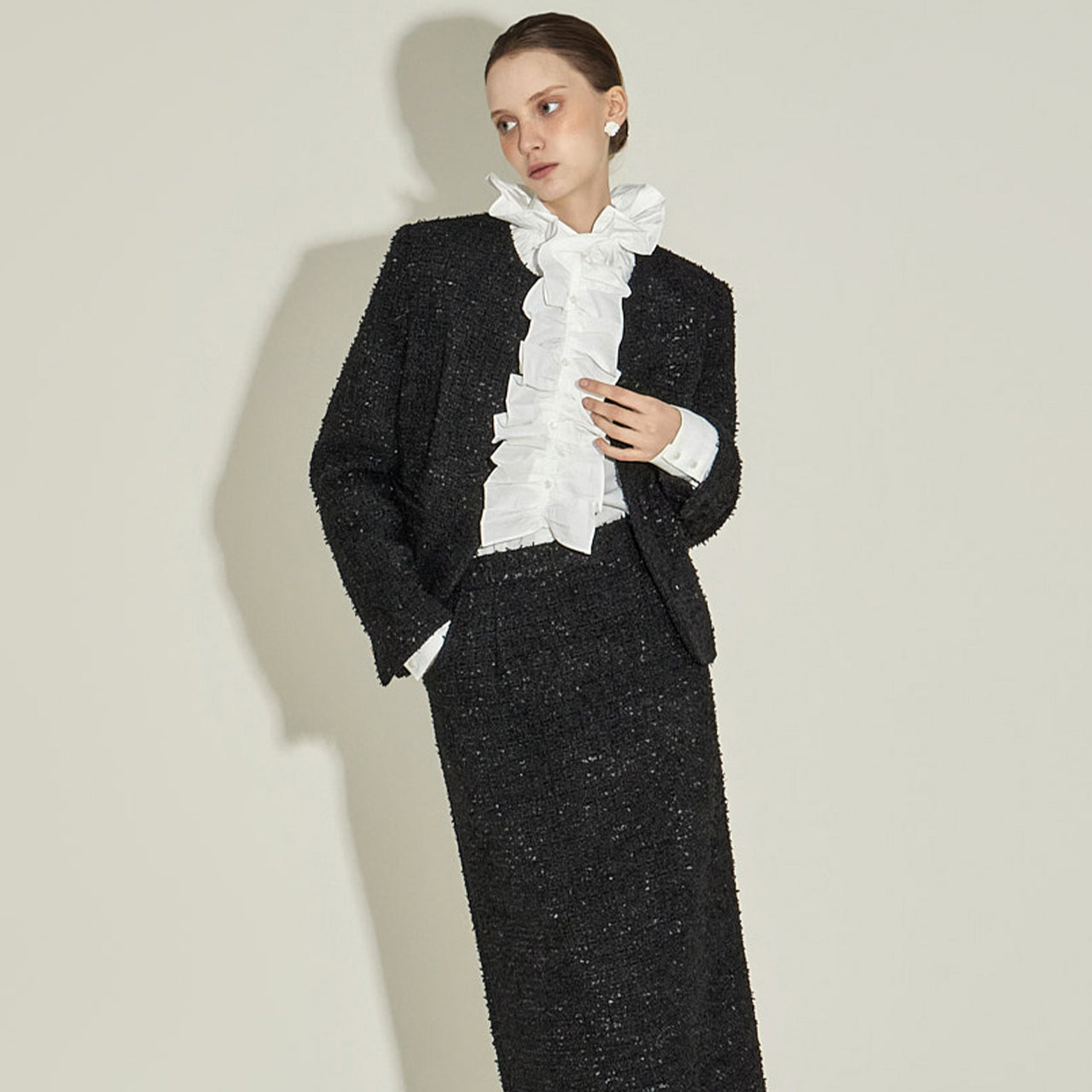 J2956 粗花呢羊毛夹克
