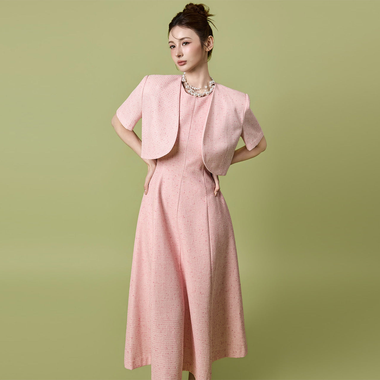 J3191 Bolero Tweed Jacket