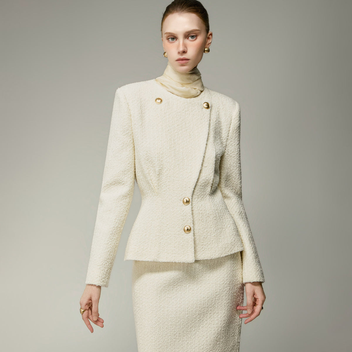 J3354 Wool Button Jacket