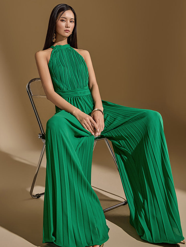 JS039 Pleated Jumpsuit
