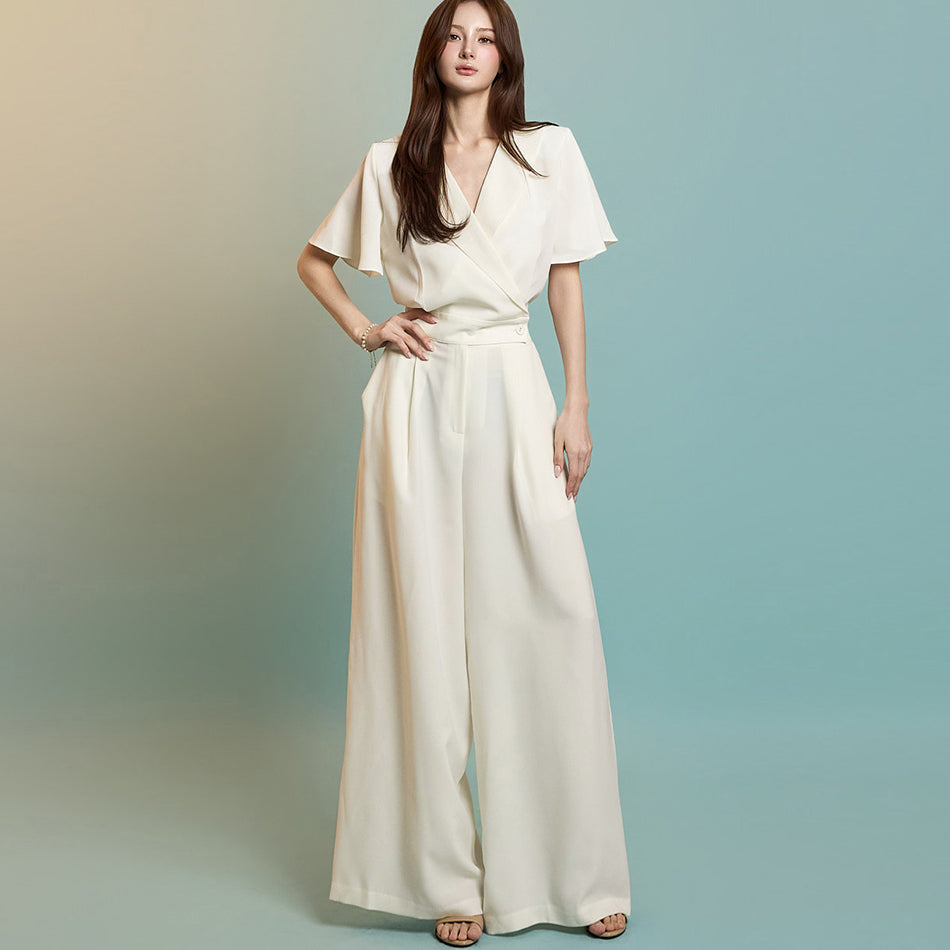 JS057 Shirring Jumpsuit