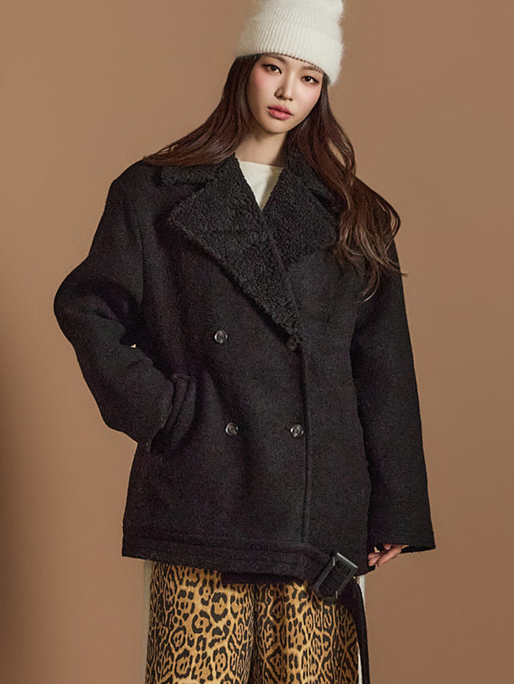 J2557 Belted Quilted Coat