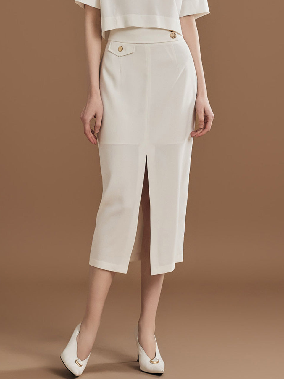 SK2723 Button Skirt
