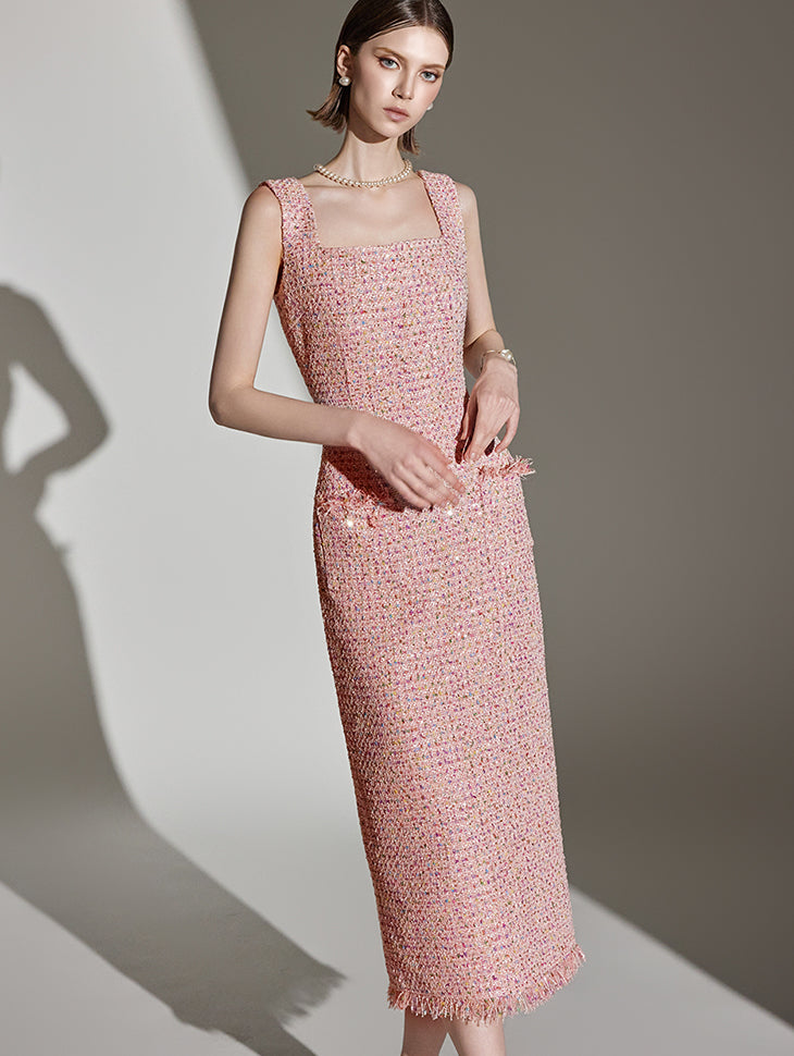D9482 Tweed Dress