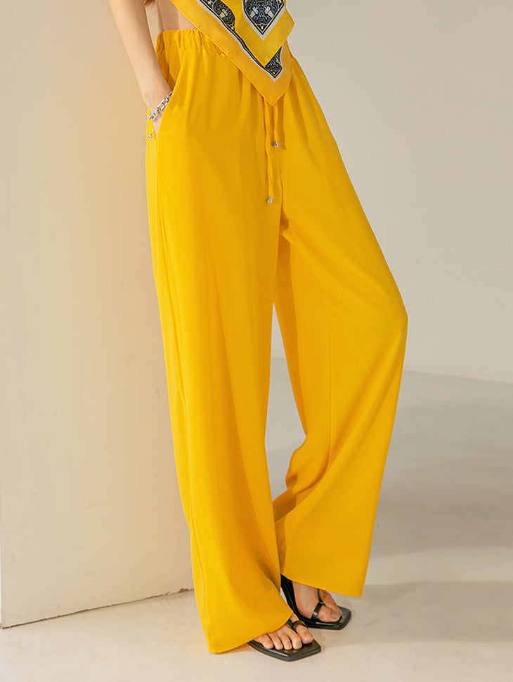 P2650 Waistband Wide Long Pants