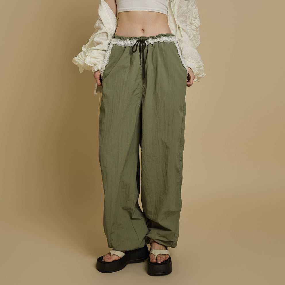 P3455 Lace Jogger Pants