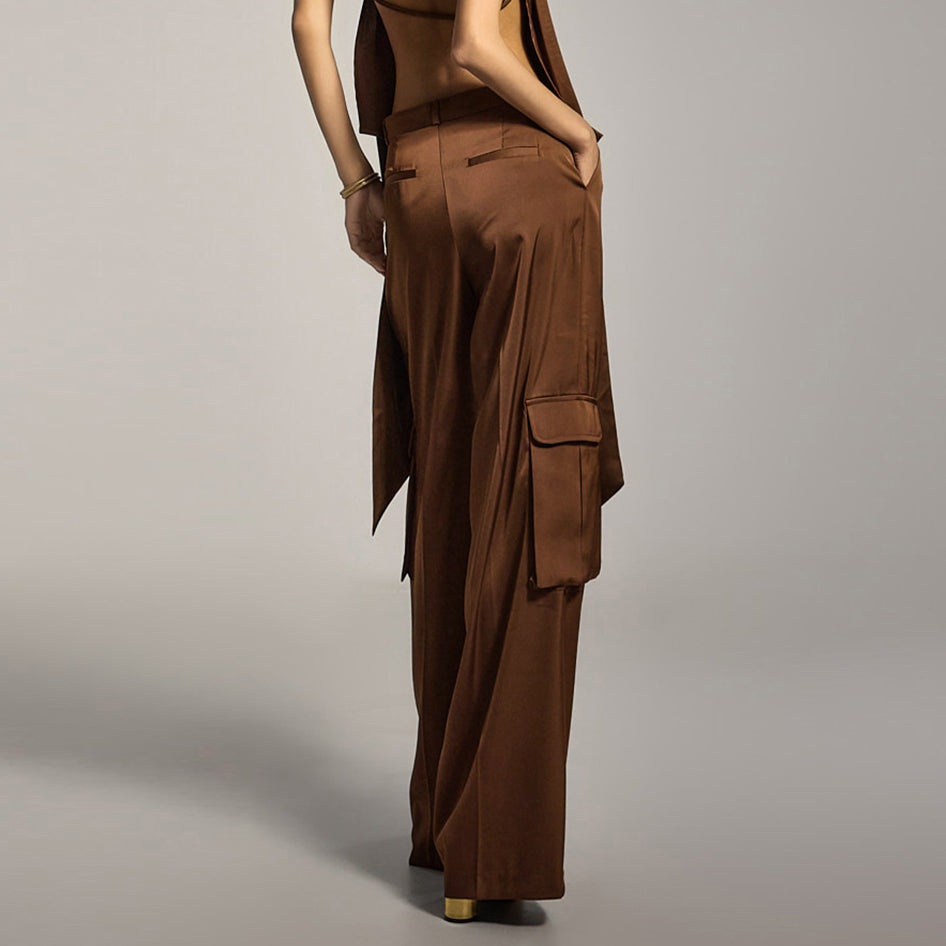 P3492 Satin Cargo Slacks