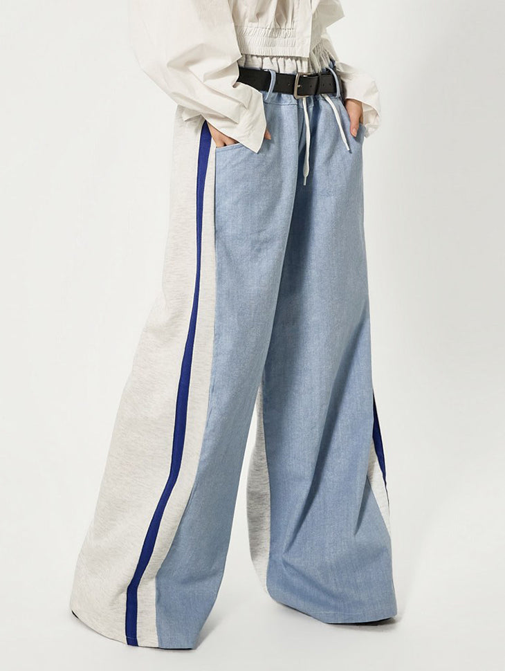 P3772 Line Contrast Wide Pants