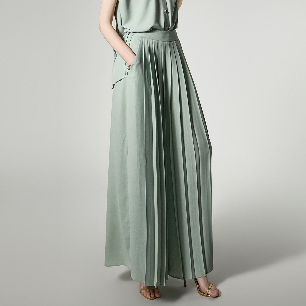 P3806 Pleated Wide Slacks