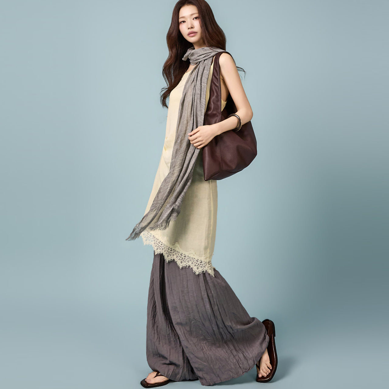 P3894 Pleated Wide Pants