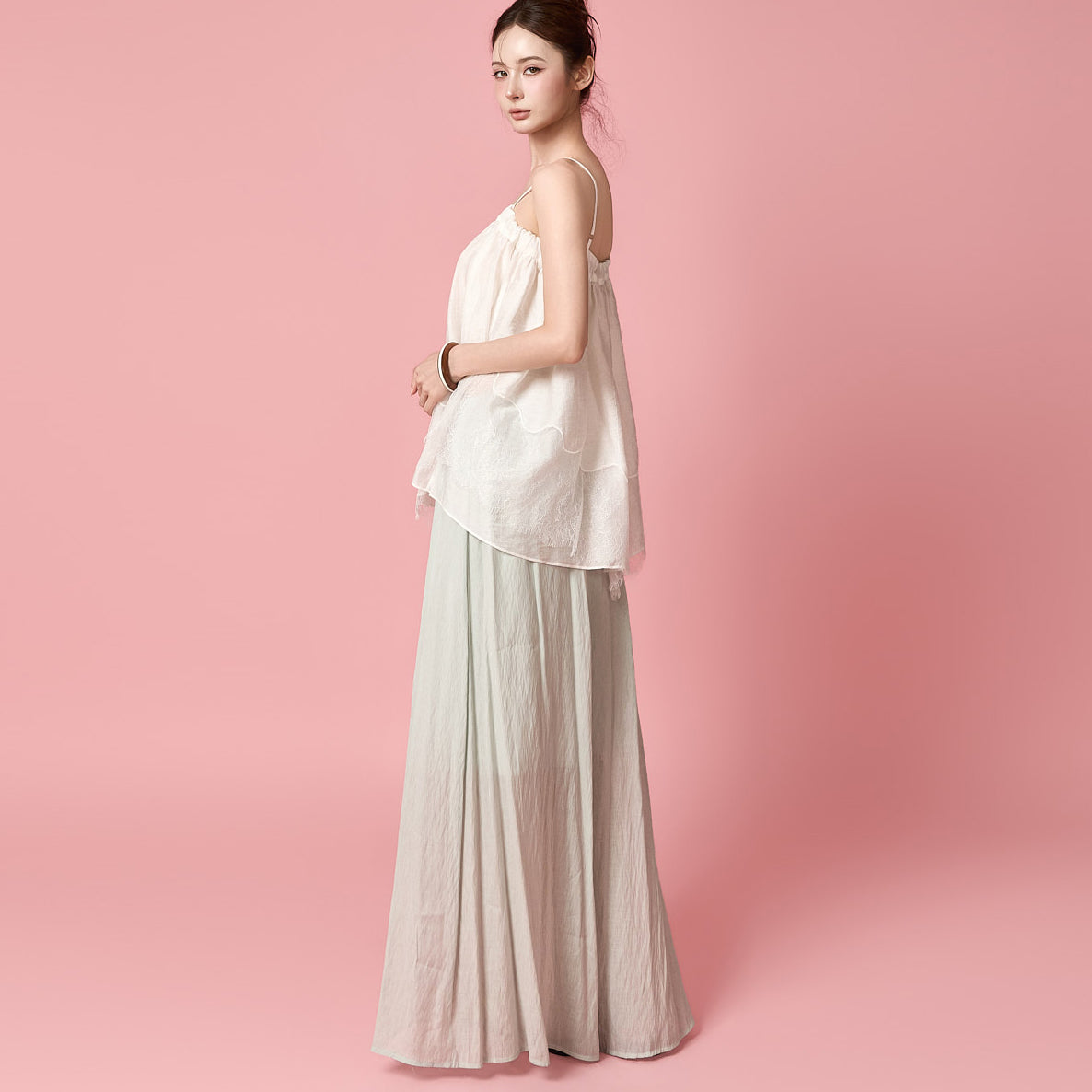 P3898 Sheer Wide Pants