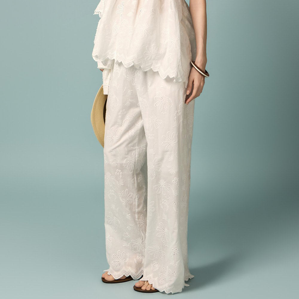P3899 Scallap Elastic Waist Pants