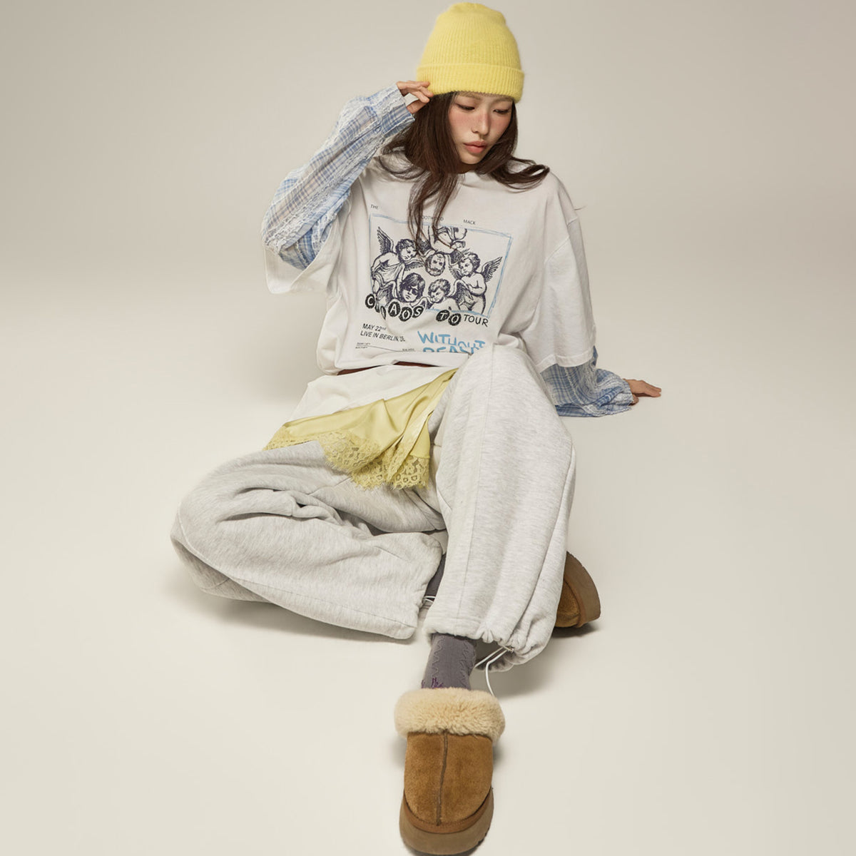 P3964 Two-Way Fleece-Lined Sweat Pants