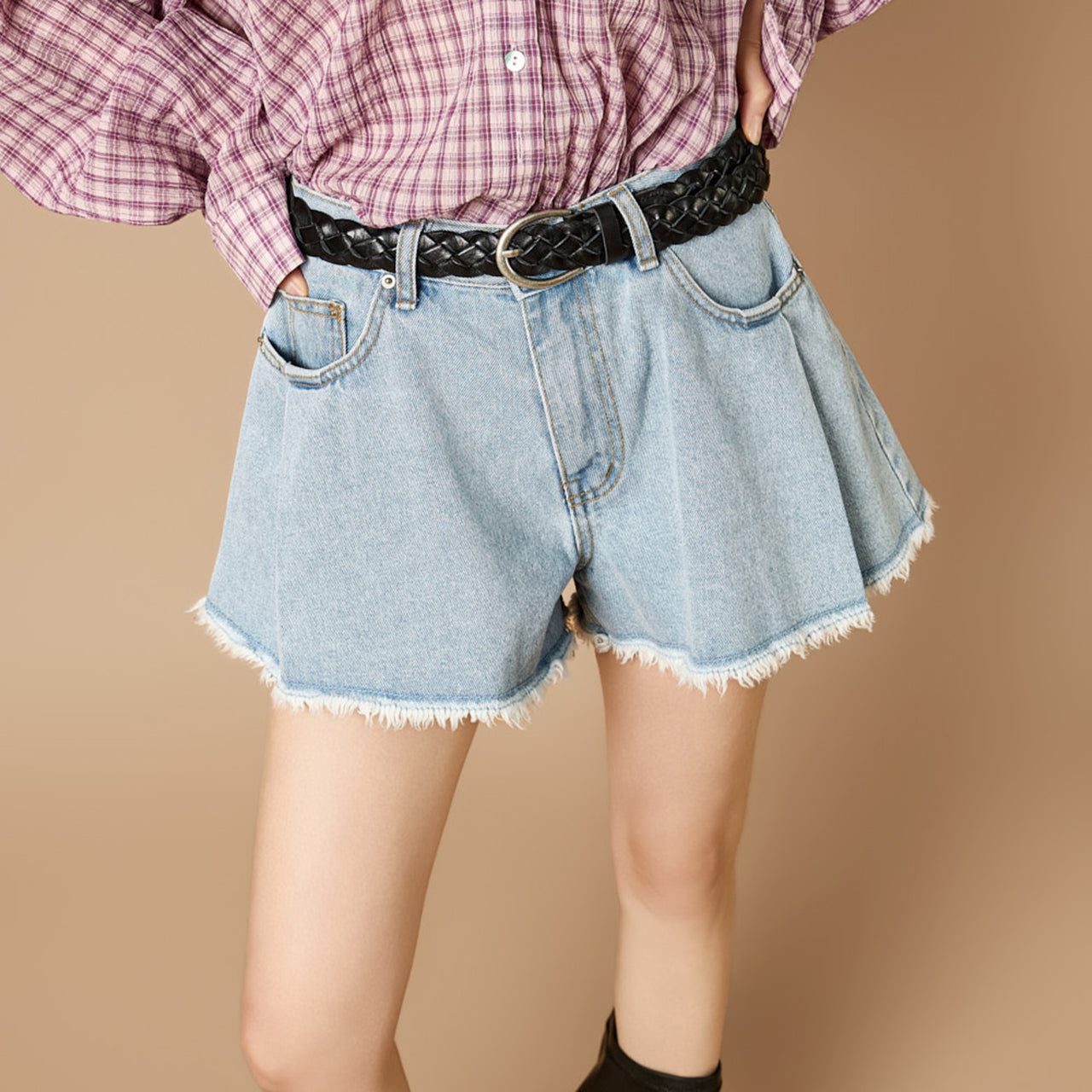 PJ655 Fringe Short Jeans