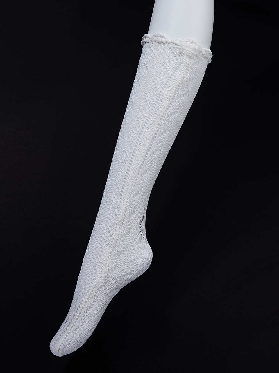 RE-333 Lace Knit Knee Socks