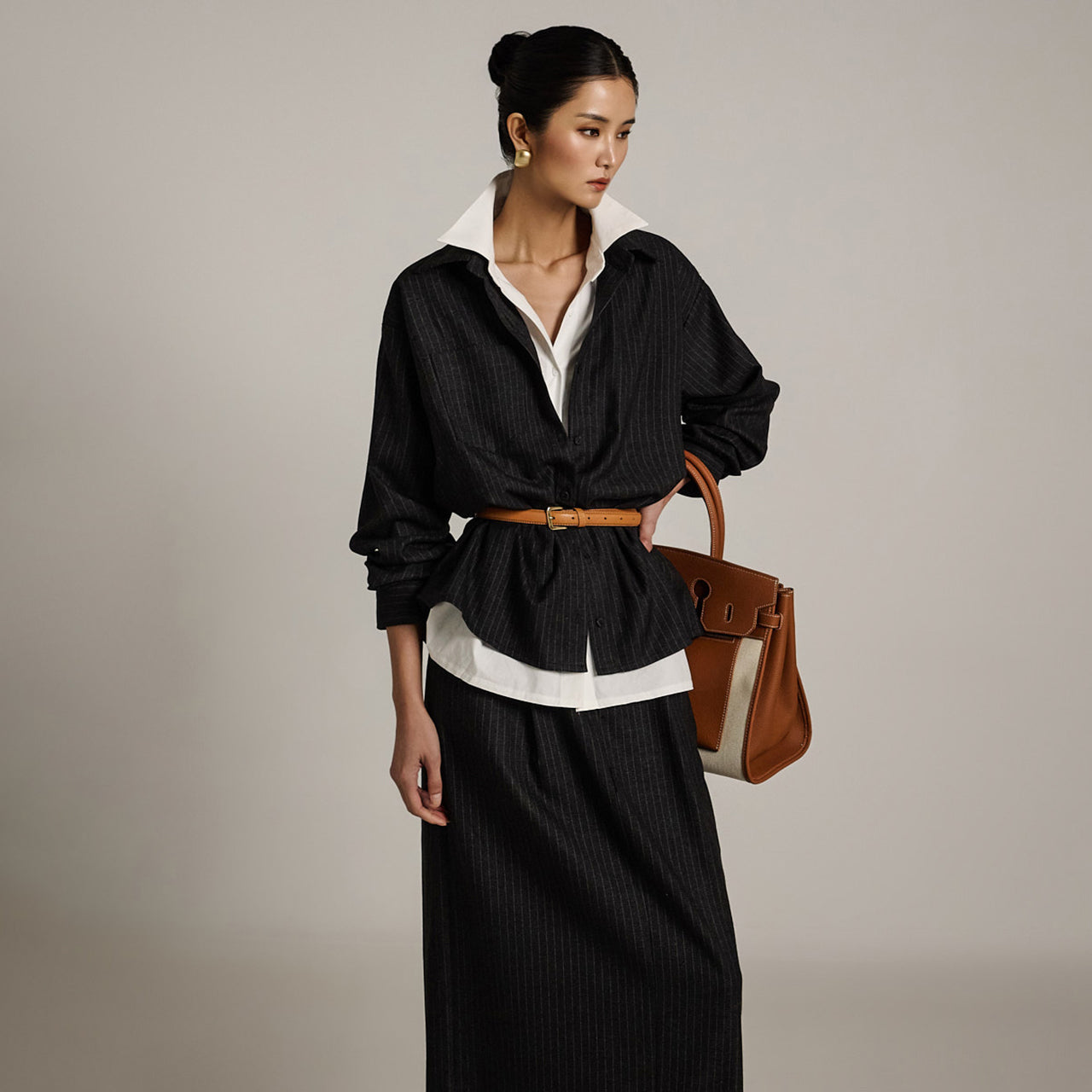 S721 Layered Shirt with Straps