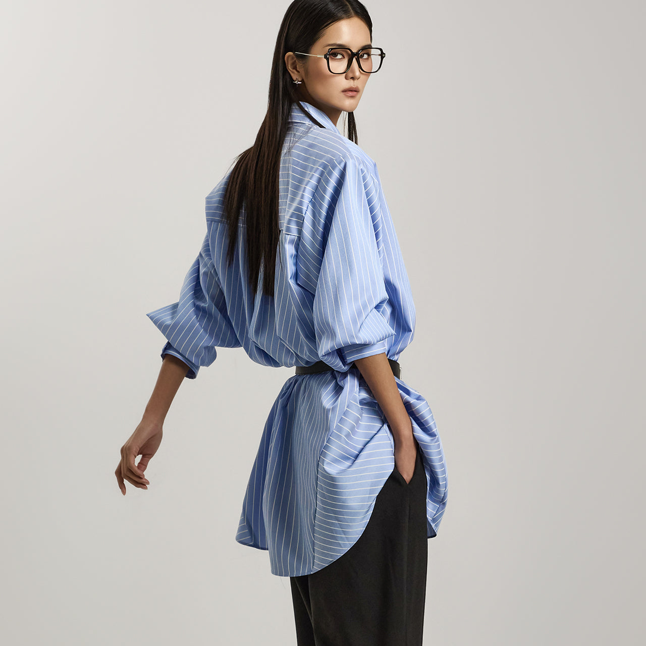 S736 Stripe Shirt With Strap
