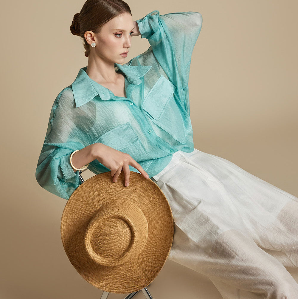 S775 Sheer Oversized Shirt