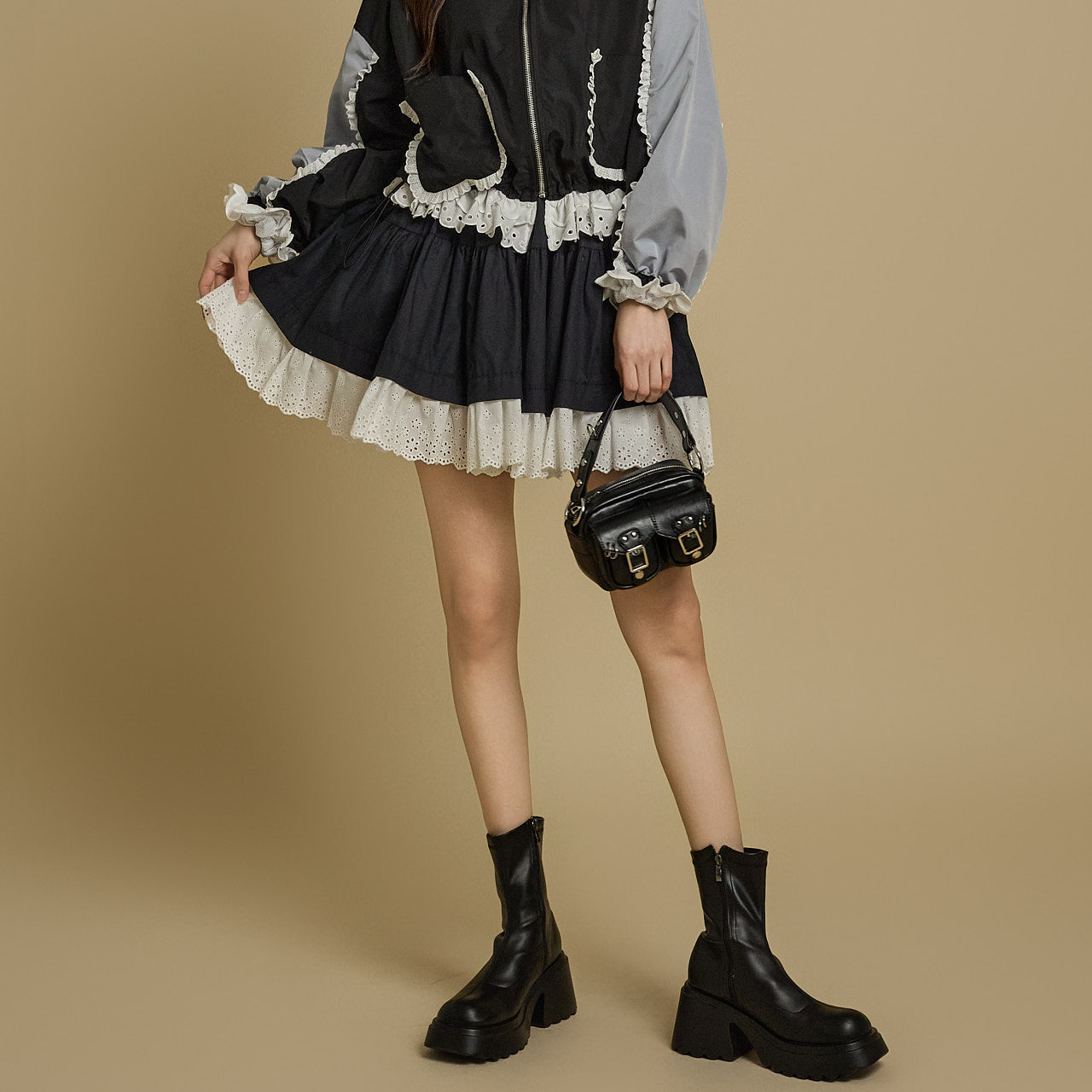 SK2928 Tiered Mini Skirt