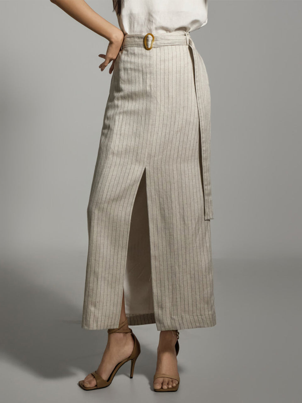 SK2979 Linen Skirt with Belt