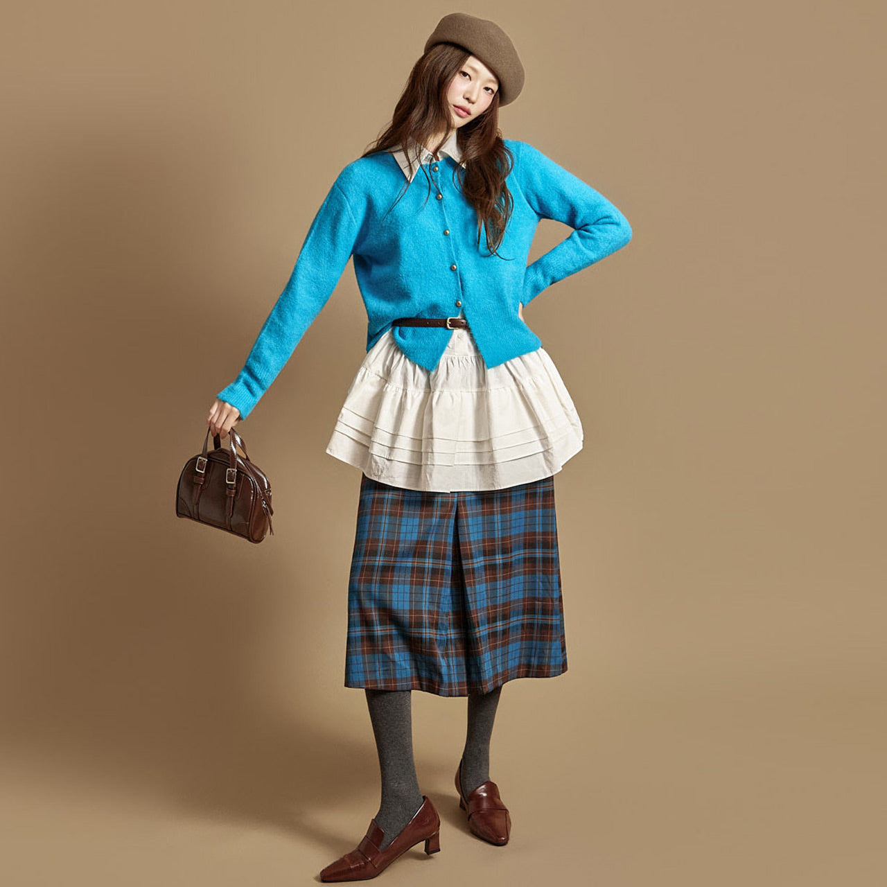 SK3095 Check Skirt