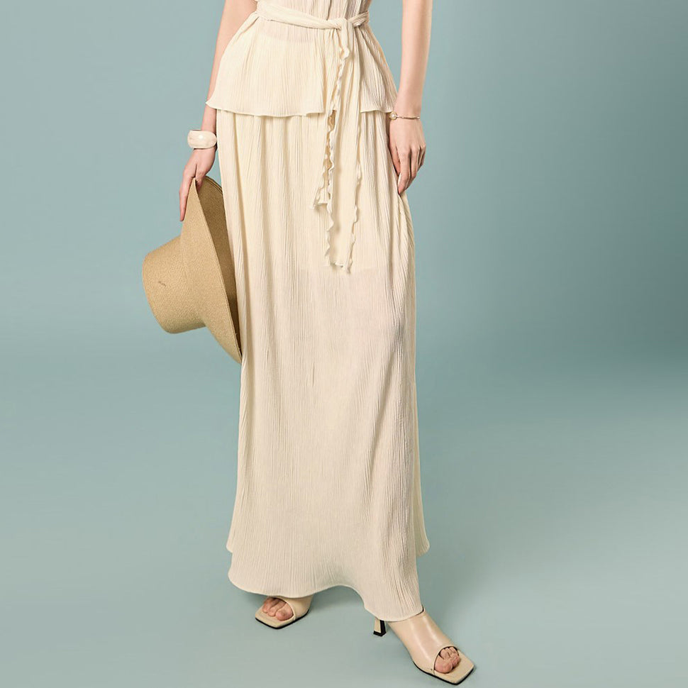 SK3221 Wrinkle Flare Skirt