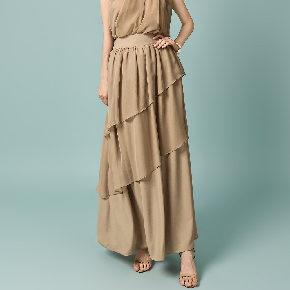 SK3242 Asymmetrical Ruffle Skirt