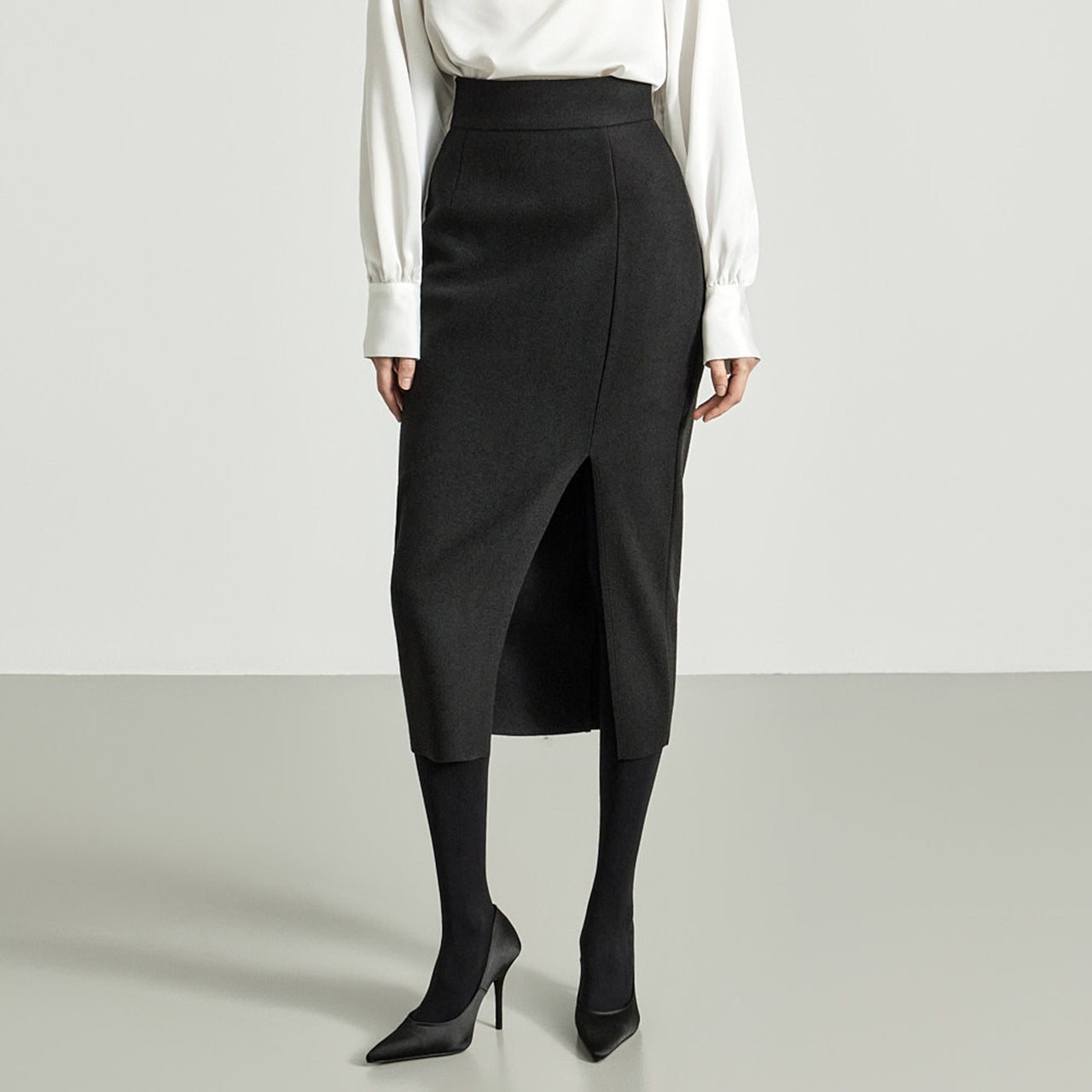 SK9092 Natural Cutting Slit skirt