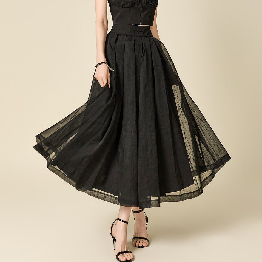 SK9313 Sheer Flare Skirt